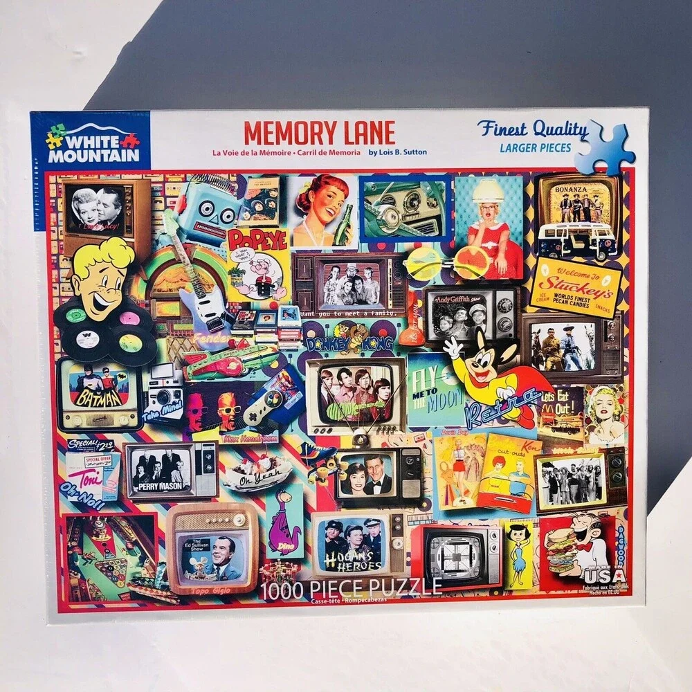 White Mountain 1000 Pieces MEMORY LANE by Lois B. Sutton, Finest Quality Puzzle